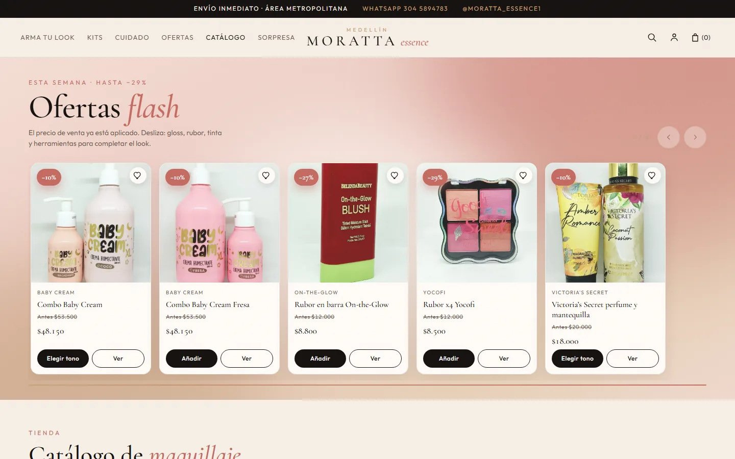 Ofertas y catálogo de maquillaje en Moratta