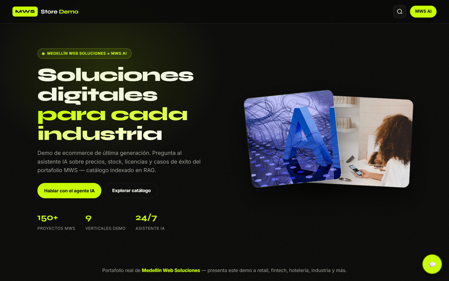 Demo store con agente IA